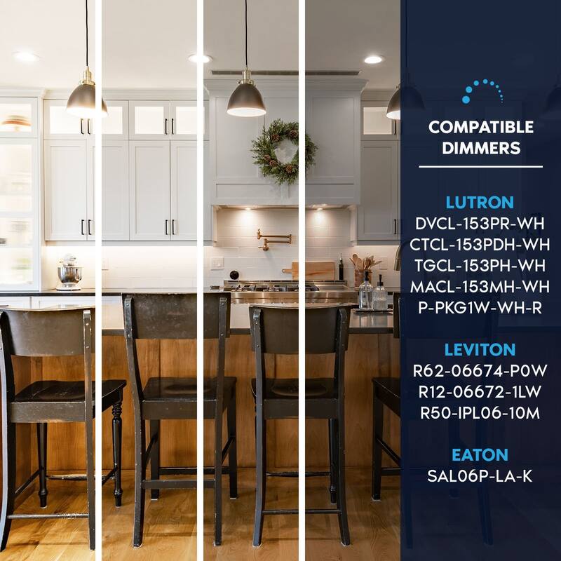 Luxrite 5/6" Retrofit LED Recessed Light, 17W=90W, 1500 Lumens, 5CCT, Dimmable, Wet Rated, Baffle 16 Pack