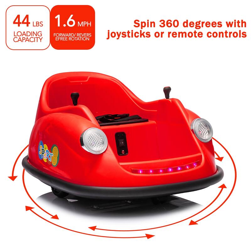 360° Rotation 12v Kids Electric Ride on Bumper Car