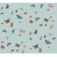 preview thumbnail 1 of 5, Rifle Paper Co. Butterfly House Light Blue Peel and Stick Wallpaper