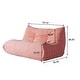 preview thumbnail 42 of 43, Teddy Fabric Lazy Sofa Sets for Bedroom Living Room,Comfortable Bean Bag Chair Floor Couch