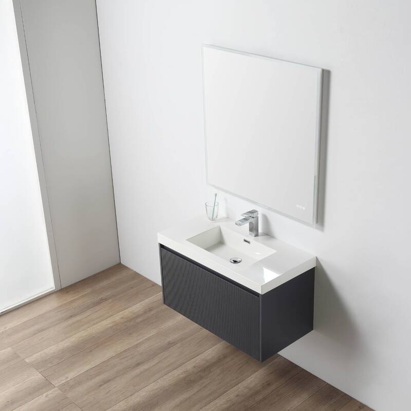 Floating Bathroom Vanity with Sink, Wall Mounted Vanity