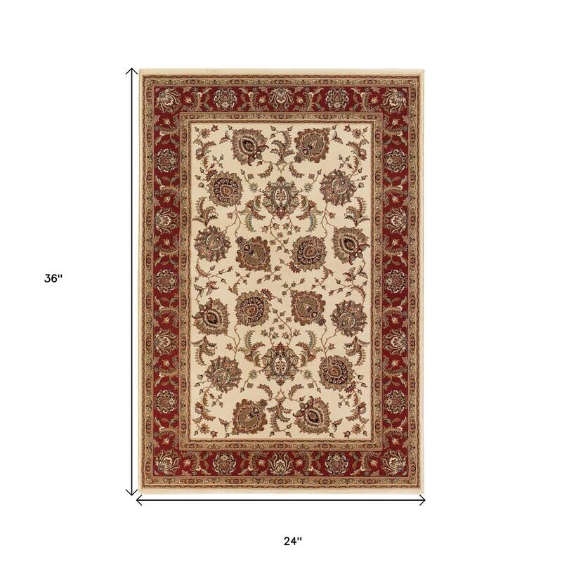 HomeRoots Oriental Traditional Rectangle Area Rug