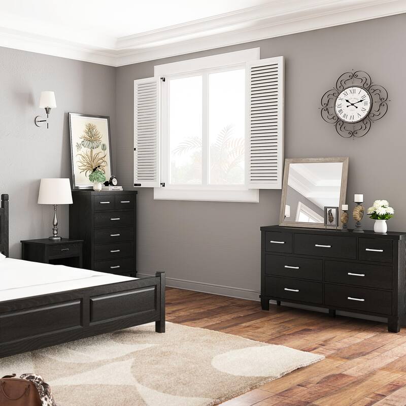 6/7 Drawer Dresser for Bedroom, Modern Wood Chest with Metal Handles, Storage Organizer for Closet