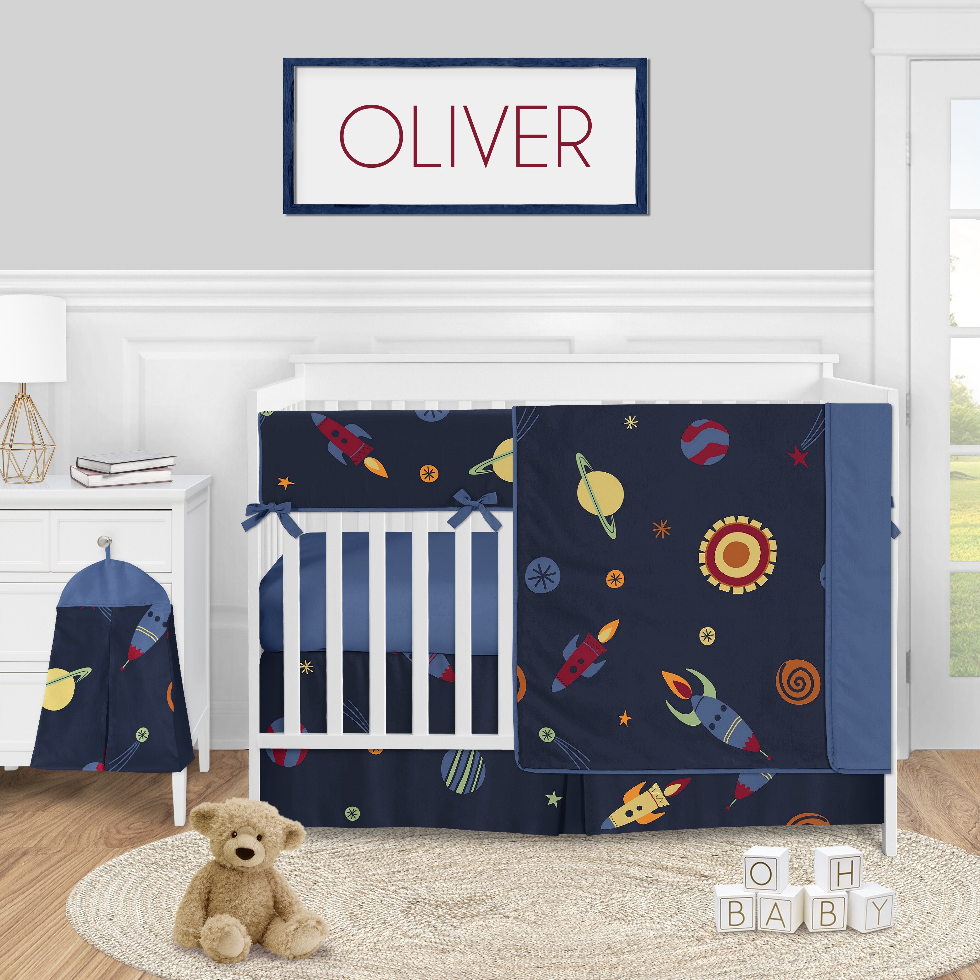rocket ship crib bedding