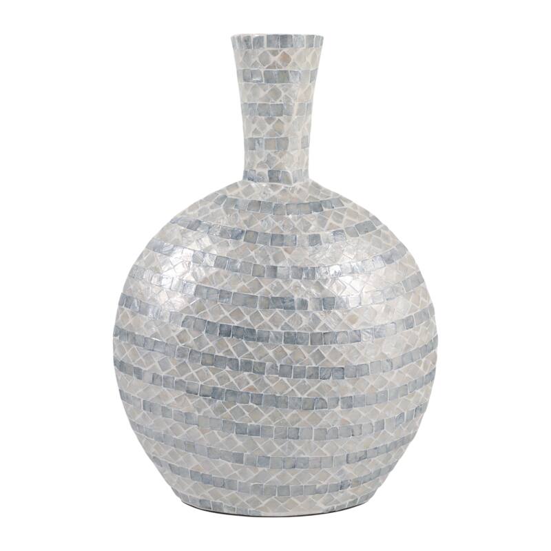 Decorative Vase - Ceramic Capiz Mosaic Gourd