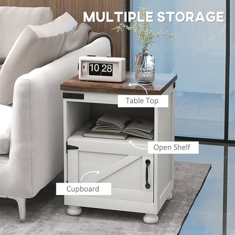Small Side Table Sofa Table with Storage