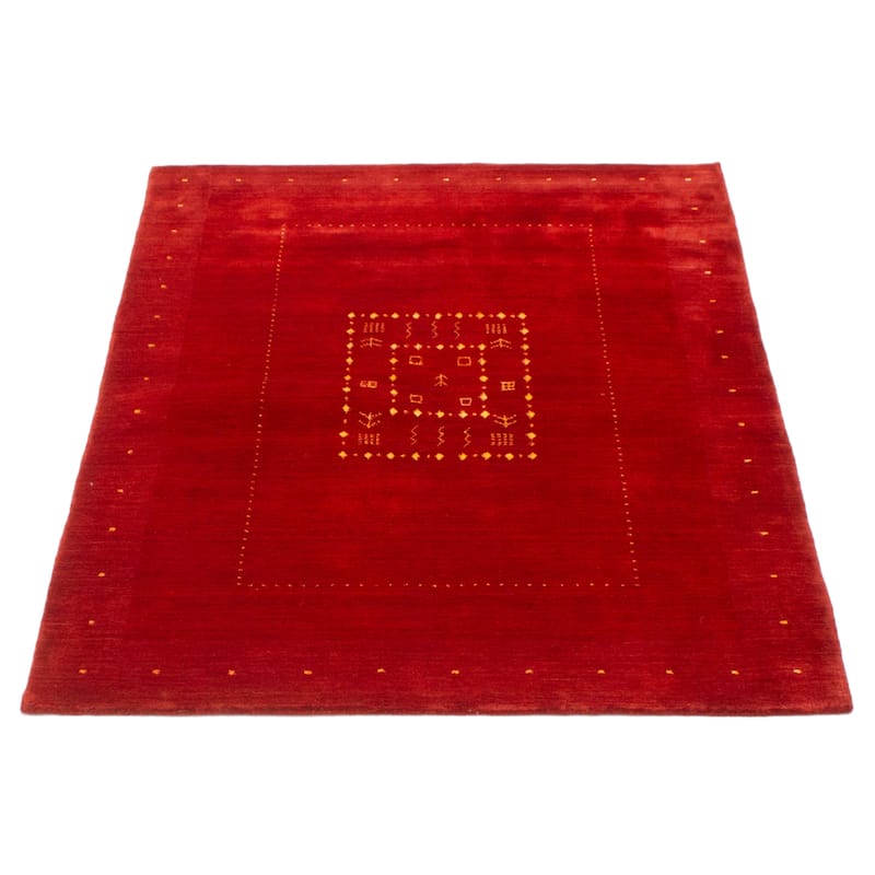 Kashkuli Gabbeh Red Rug 4'6" x 6'6" - 4'6 x 6'6