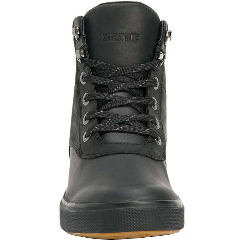 Xtratuf Men's 6 in Leather Lace Ankle Deck Boot - Black - 11