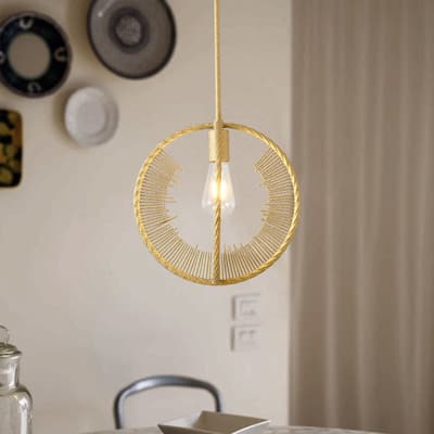 1 - Light Unique/Statement Pendant - Brushed Brass