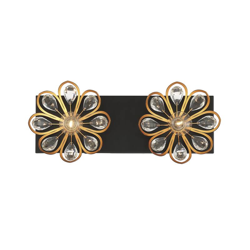 Savoy House Poppy 2-Light Bathroom Vanity Light in Matte Black
