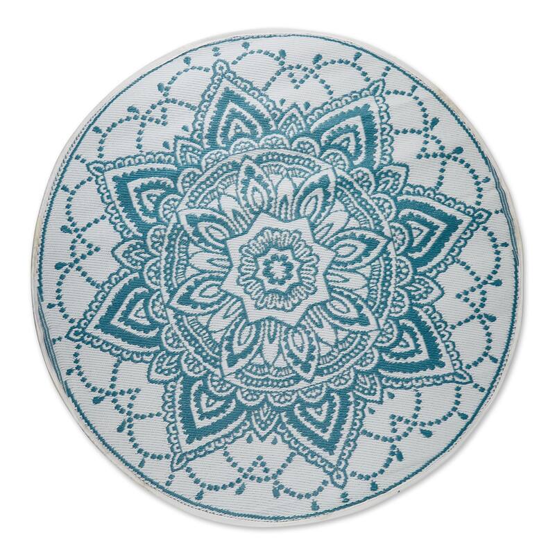 DII Boho Floral Outdoor Rug 5 Ft Round