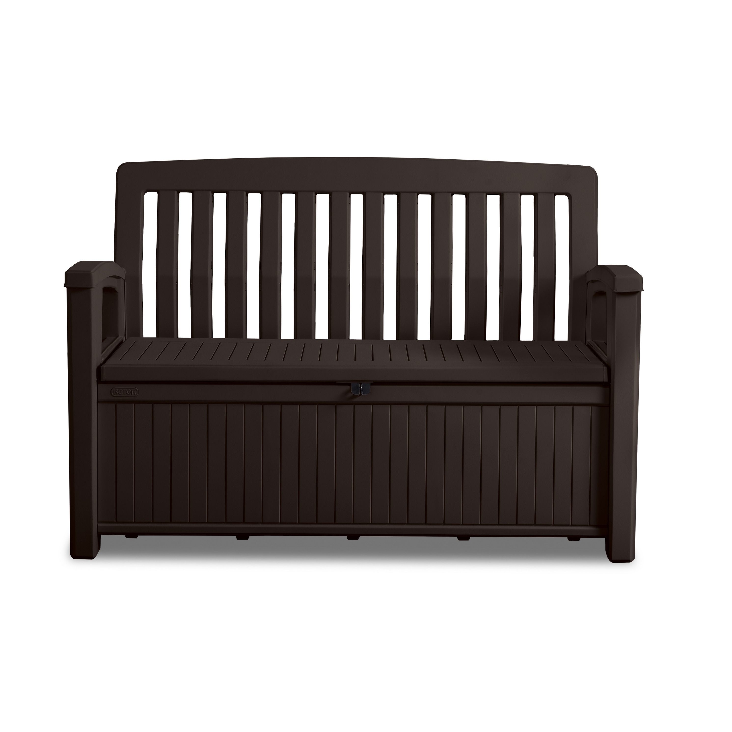 Keter 60 Gallon Durable Resin Elegant Outdoor Storage Deck Box and Bench Organizer With Spacious Seating