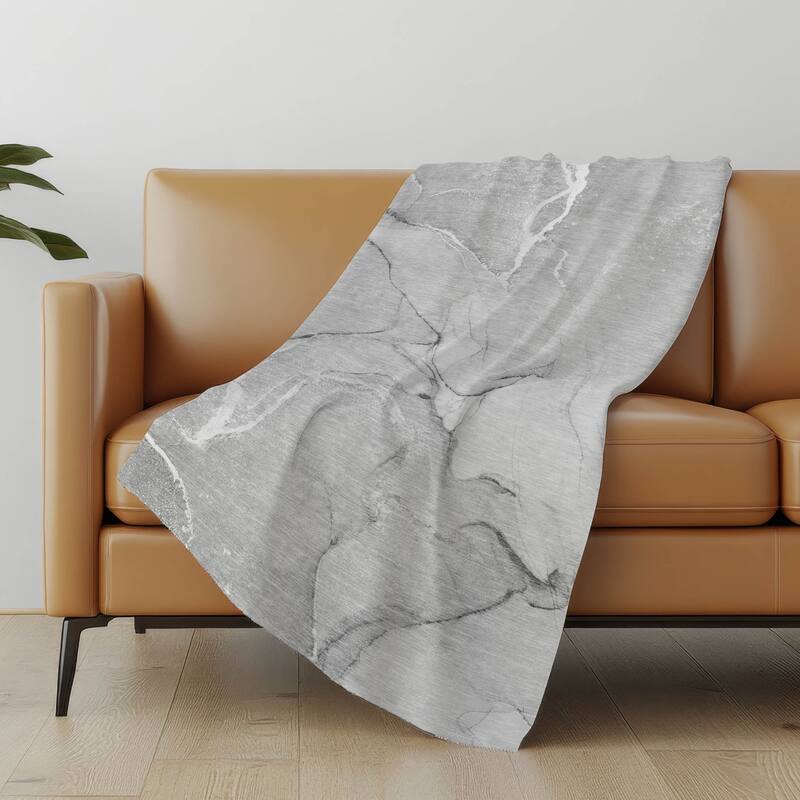 Premium Machine Washable Abstract Contemporary Sherpa Throw Blanket