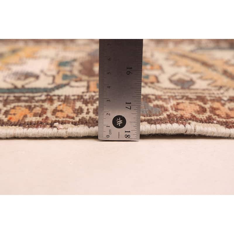 ECARPETGALLERY Hand-knotted Antalya Vintage Brown Wool Rug - 6'11 x 9'6