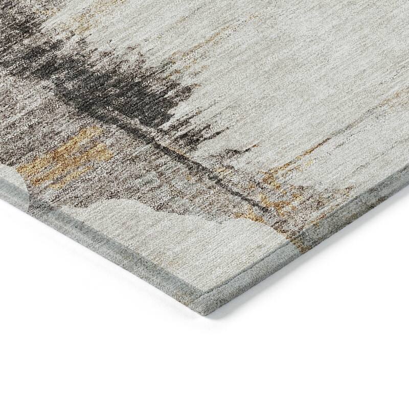 HomeRoots Abstract Transitional Rectangle Outdoor Rug