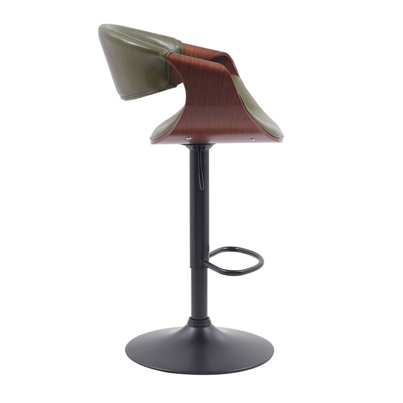 Porthos Home Fenn Faux Leather Swivel Adjustable Height Bar Stool