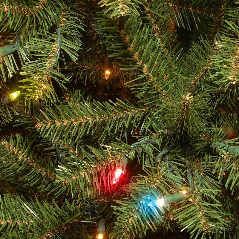 National Tree Company 7.5 ft. Aspen Spruce Tree with Multicolor Lights - 7.5 Foot