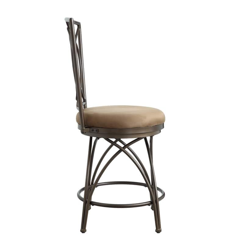 Monaco Big & Tall Bronze Metal Swivel Counter Stool
