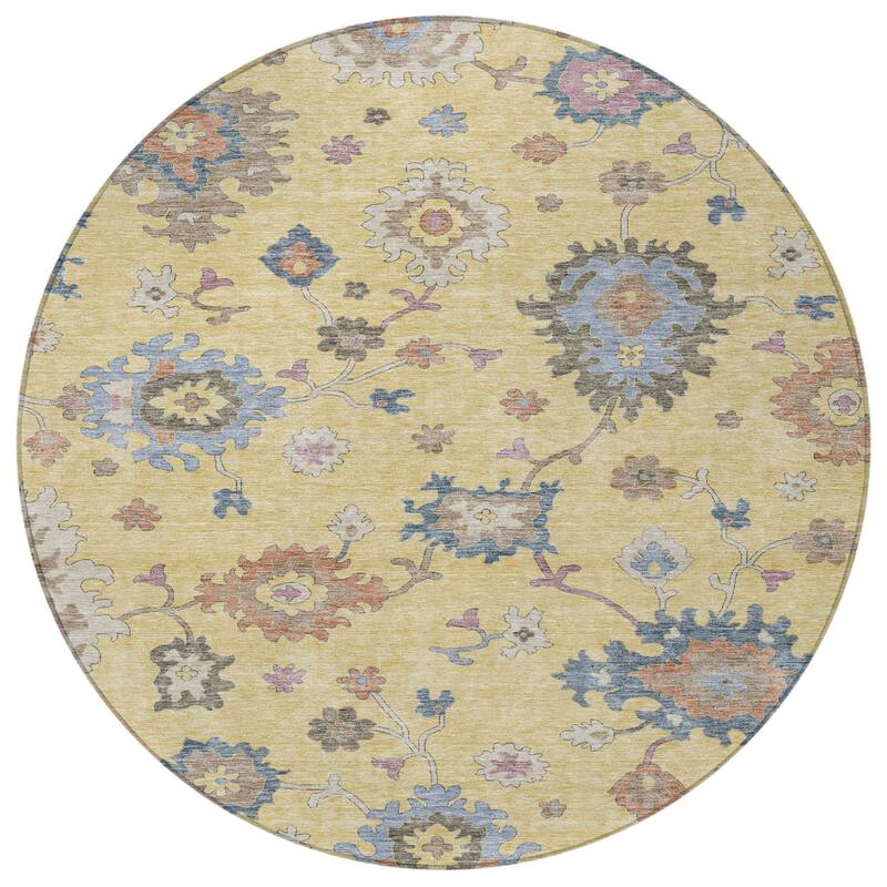 HomeRoots Floral Transitional Rectangle Outdoor Rug