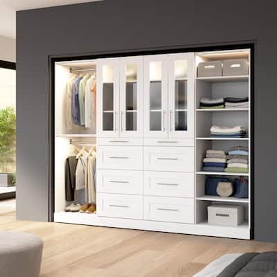 Bestar Florence 100W x 25D Walk-In Closet Organizer System, Shaker