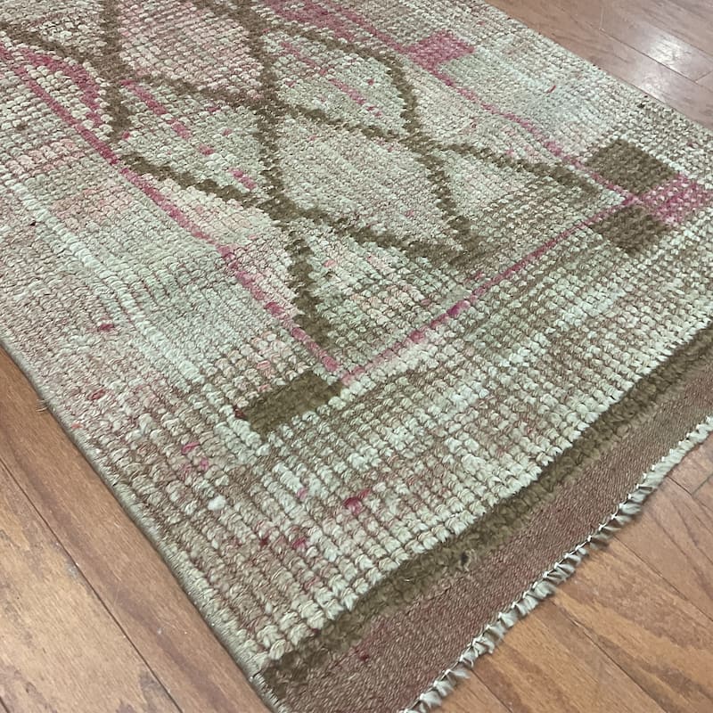 HERAT ORIENTAL Handmade Turkish Oushak Wool Runner - 2'7" x 12'4"