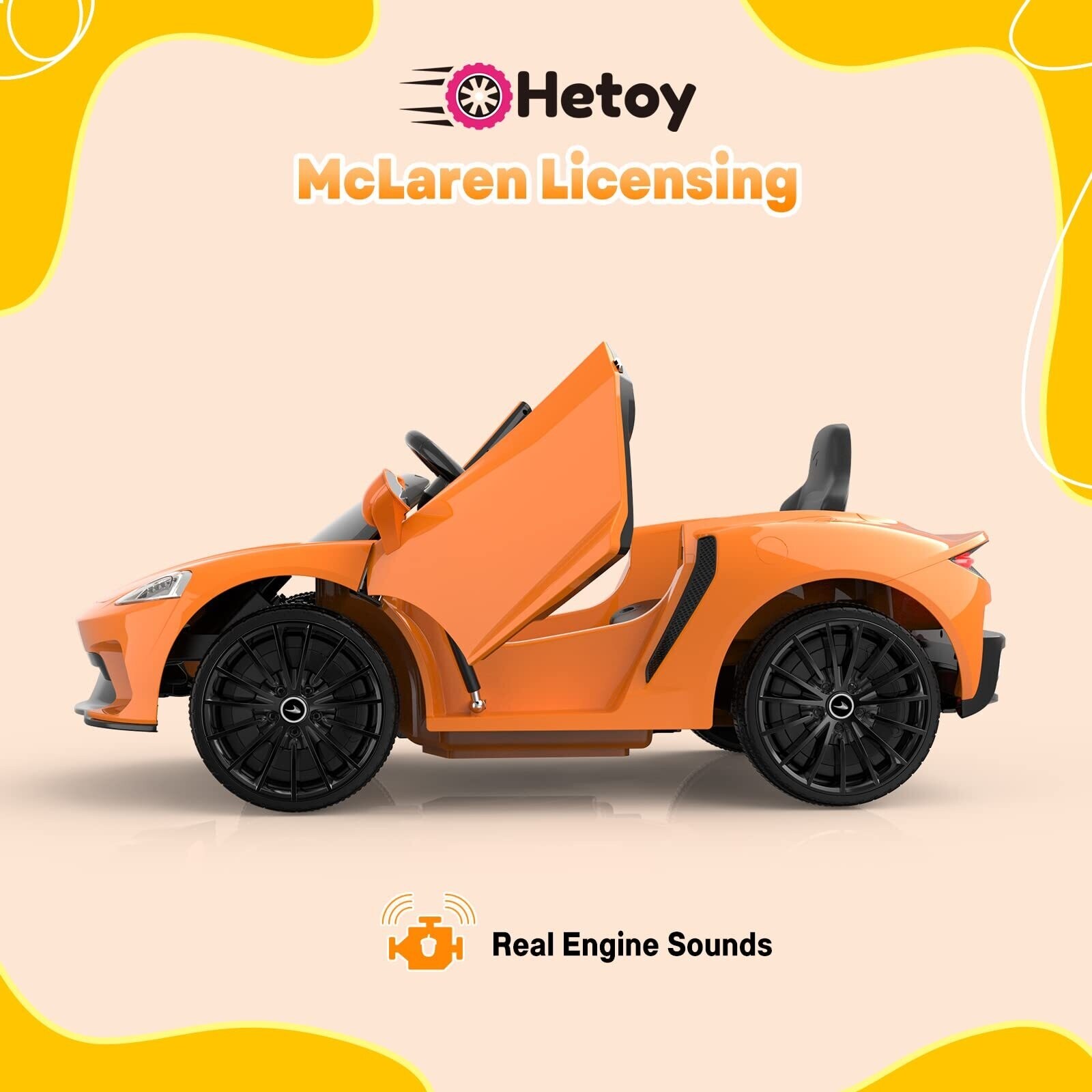 Car for Kids 12V Licensed McLaren Battery Powered Sports Car Bed