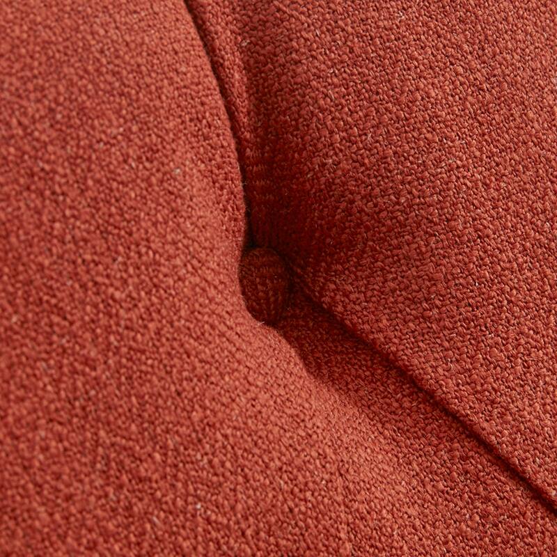 Roomfitters Button Tufted Accent Chair, Upholstered Armchair with Solid Wood Legs, Living Room Lounge Chair