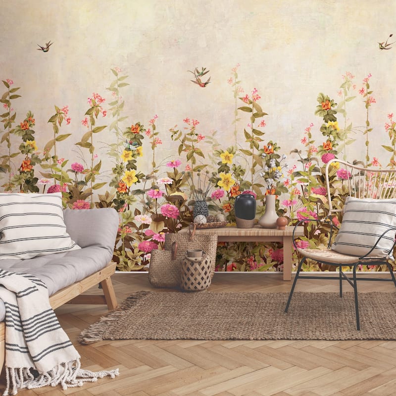Modern Abstract Village Nightscape Wallpaper Mural