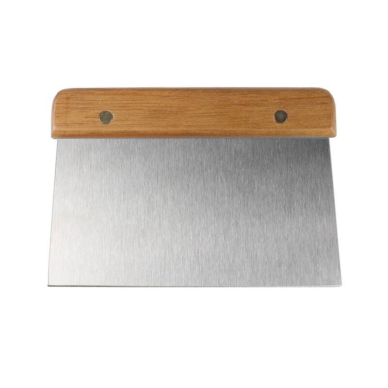 Chef Craft 6-inch Wide Stainless Steel Blade Dough Scraper - Brown