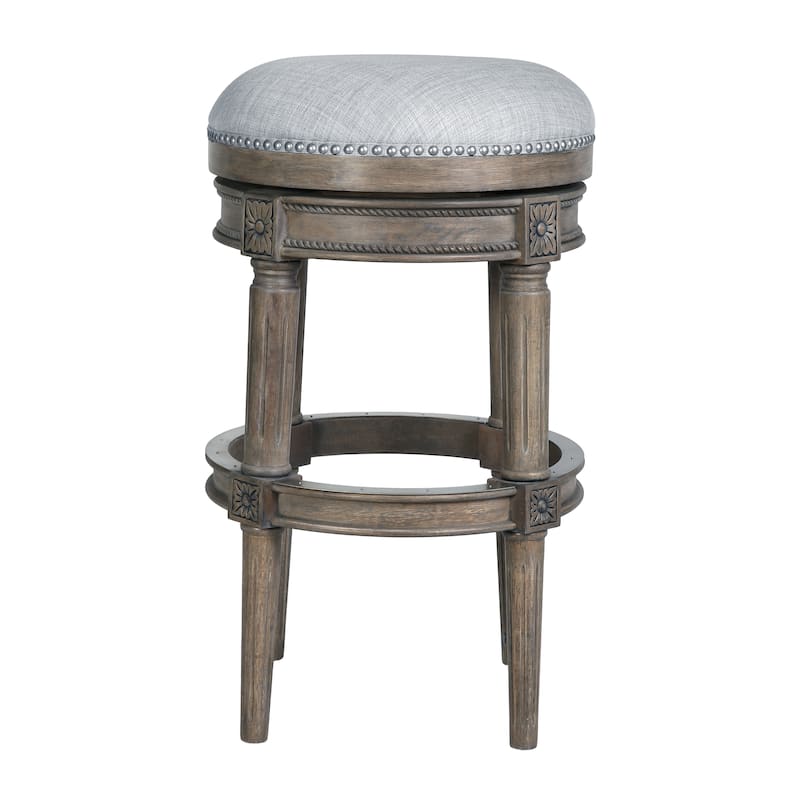 New Ridge Home Goods Chapman Backless Swivel 31"H Bar-Height Stool