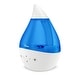 preview thumbnail 2 of 23, Crane 1.0 Gal. 4-in-1 Top Fill Drop Cool Mist Humidifier for Rooms up to 500 sq. ft. - 1 Gallon Blue/White