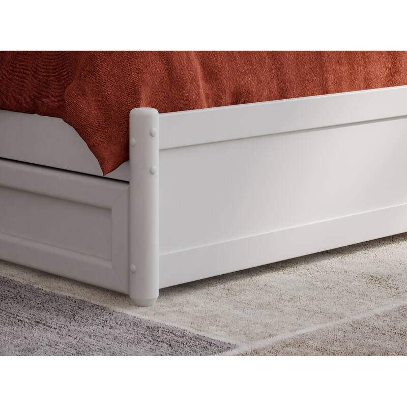 Wesley Platform Bed with Panel Footboard and Twin Trundle