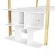 preview thumbnail 40 of 65, Modern Twin Size Wooden Loft Bed with Built-in Storage Cabinet and Cubes, Foldable Desk
