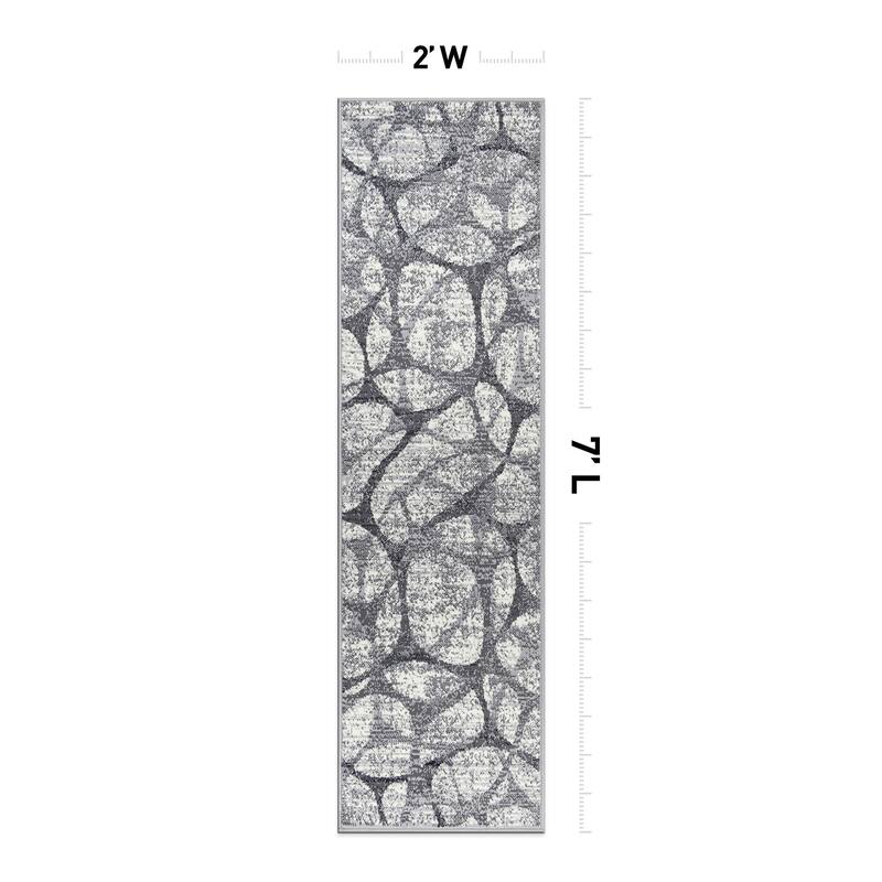 World Rug Gallery Modern Geometric Distressed Area Rug