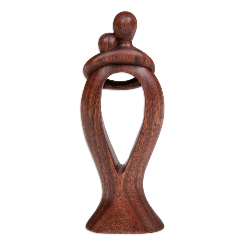 Novica Handmade Valentine Romance Wood Sculpture