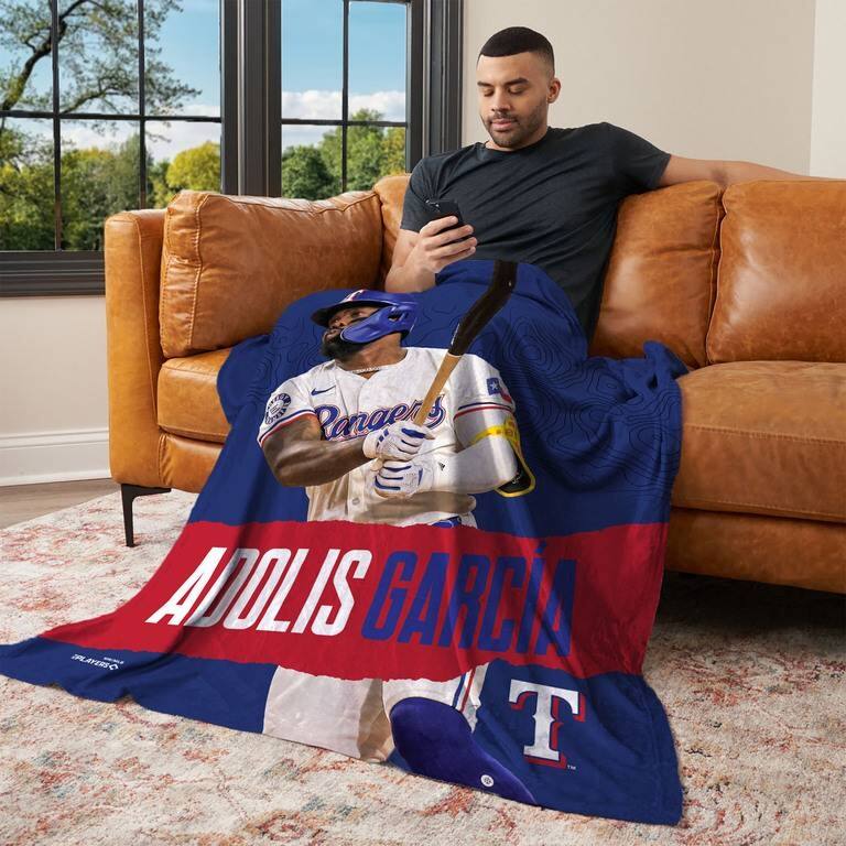 MLB Texas Rangers Player Silk Touch Throw Blanket