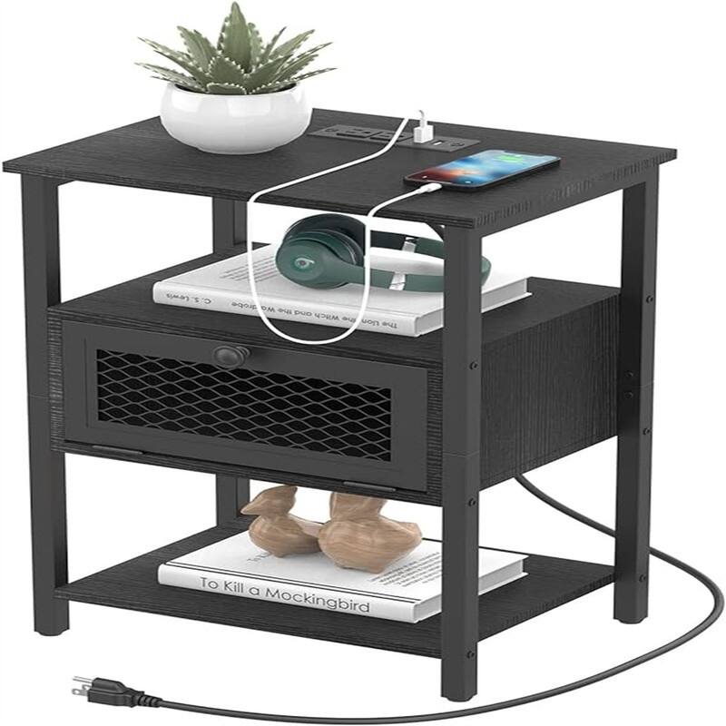 Nightstand with Charging Station