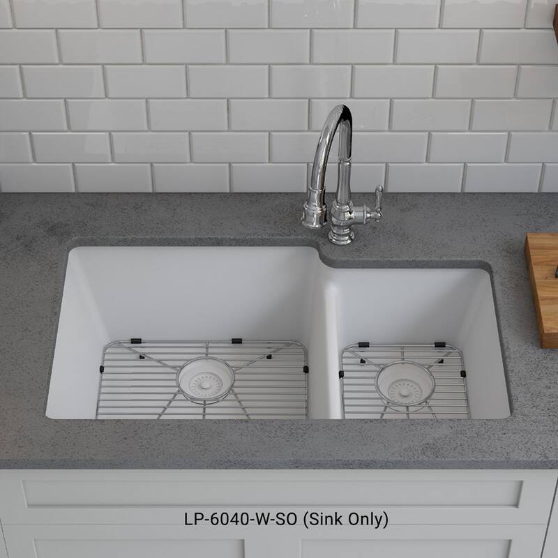 32 Inch Lexicon Platinum Quartz Composite Drop-in Undermount Galaxy White - 19" x 32" L x 9.75" H