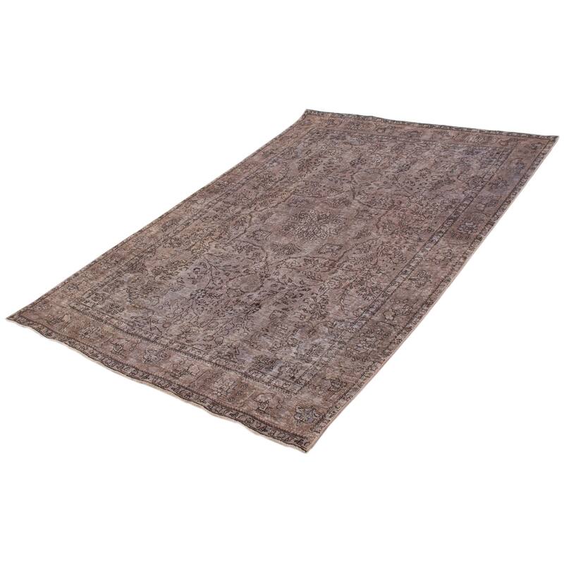 ECARPETGALLERY Hand-knotted Color Transition Grey Wool Rug - 6'5 x 9'7