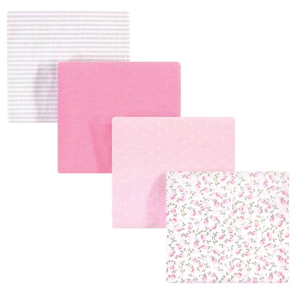 slide 1 of 1, Hudson Baby Infant Girl Cotton Flannel Receiving Blankets, Pink Peony, One Size - Pink Peony - One Size One Size - Pink Peony