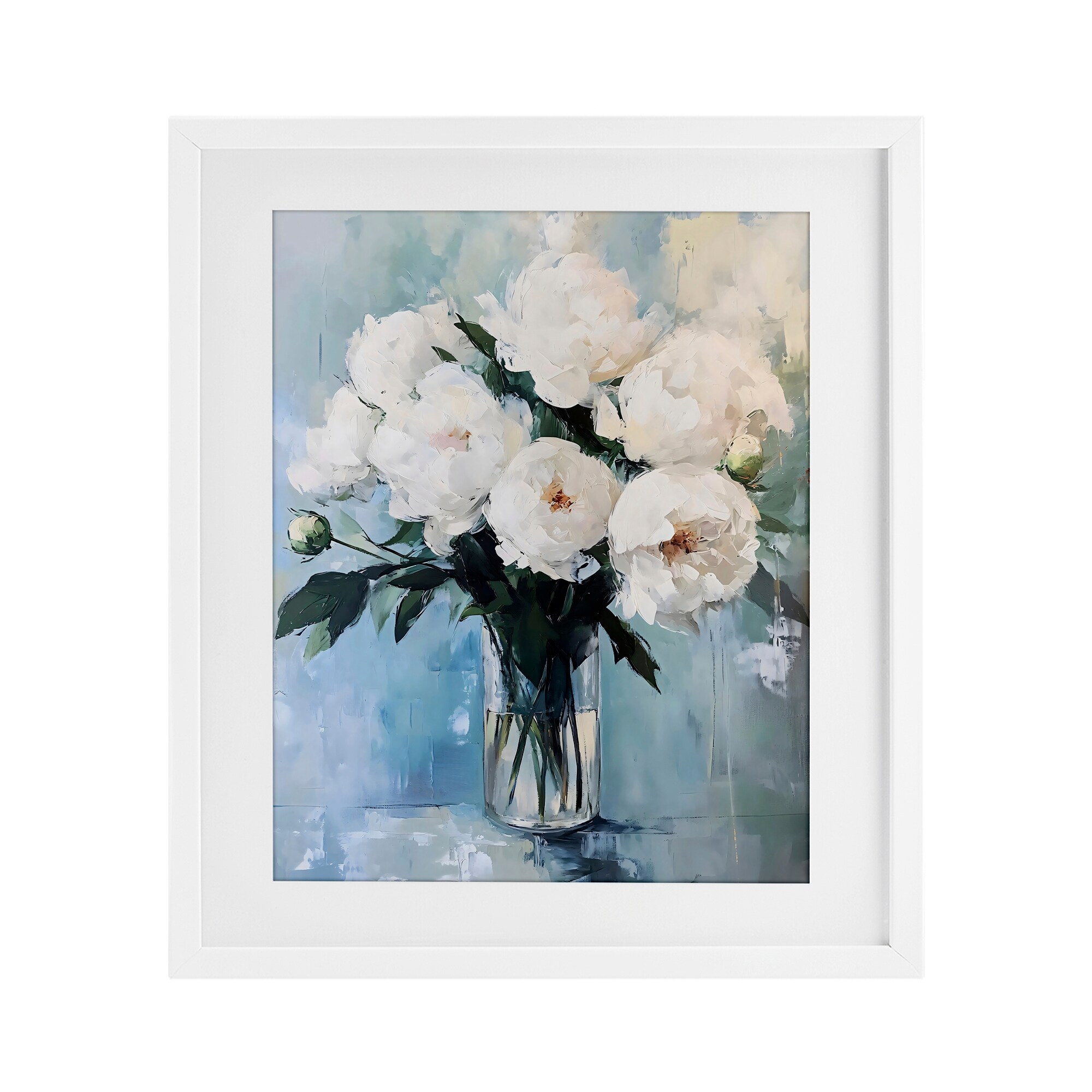 Vase Of White Peonies LSR Creative Studio