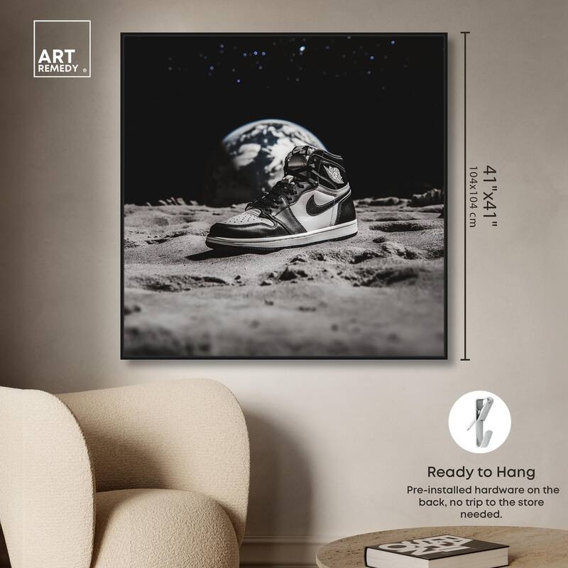 Moon Kicks Canvas by Art Remedy