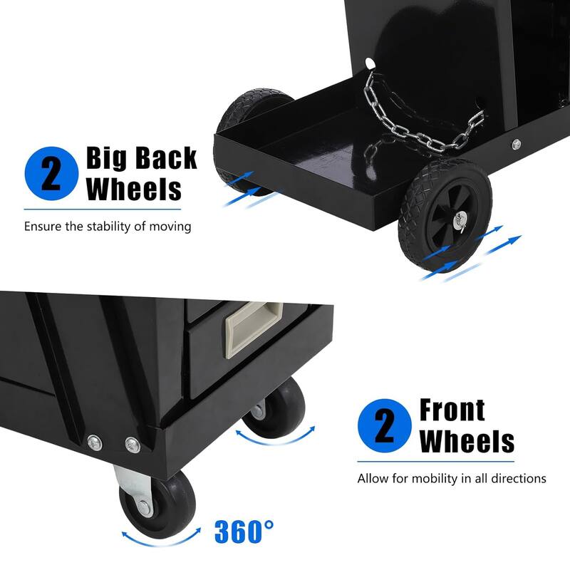 220 lbs Welder Cart for TIG MIG Welder and Plasma Cutter