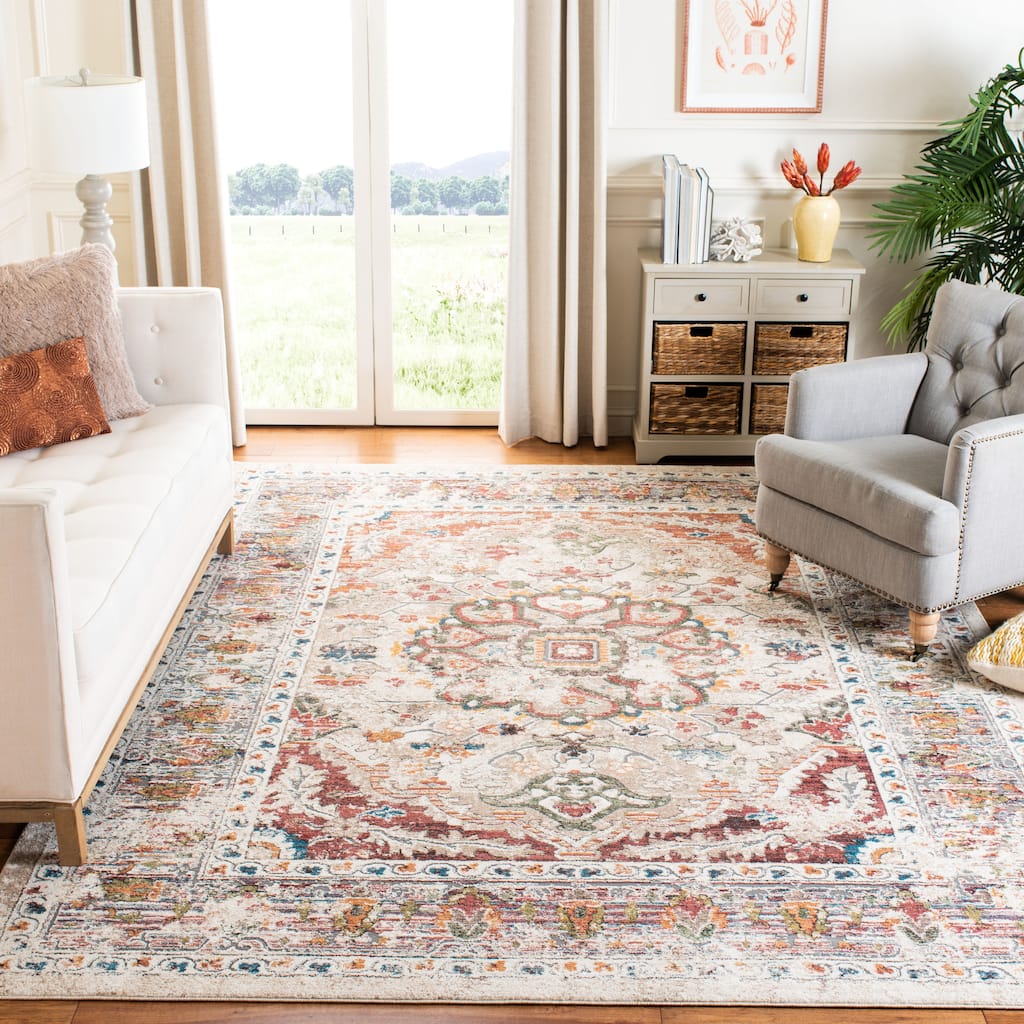 SAFAVIEH Berthilde Vintage Medallion Polyester Rug