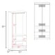 preview thumbnail 6 of 4, Wengue 2-Door 2-Shelves Wardrobe with Rod and Shoe Rack