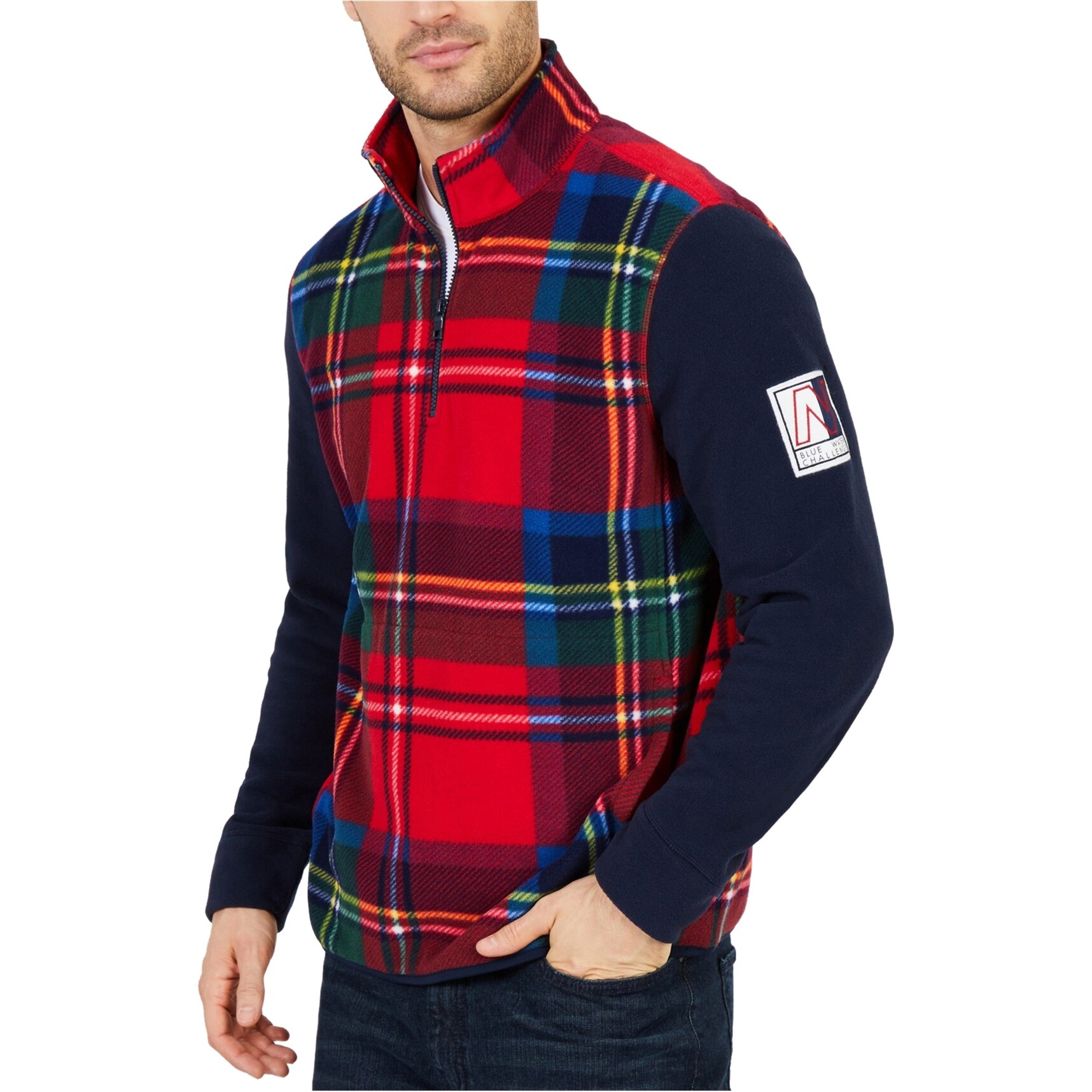 mens plaid sweatshirt