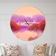preview thumbnail 9 of 8, Designart 'Red and Purple Japanese Gardens' Oversized Traditional Wall CLock