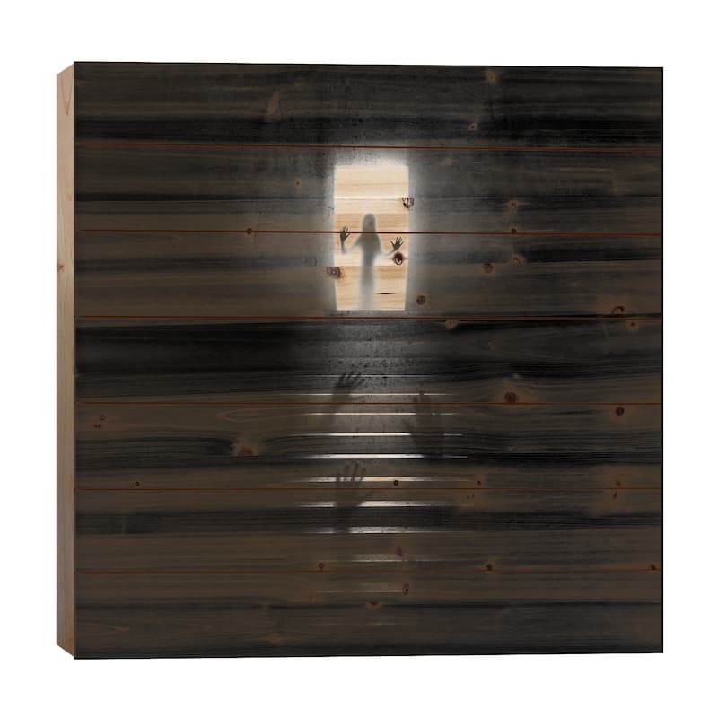 Coma Print On Wood by Sebastien Del Grosso - Multi-Color - 26x26x1.5