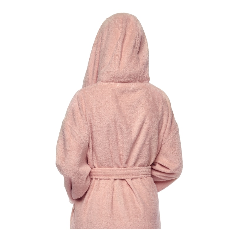 Women's Turkish Cotton Hooded Bathrobe