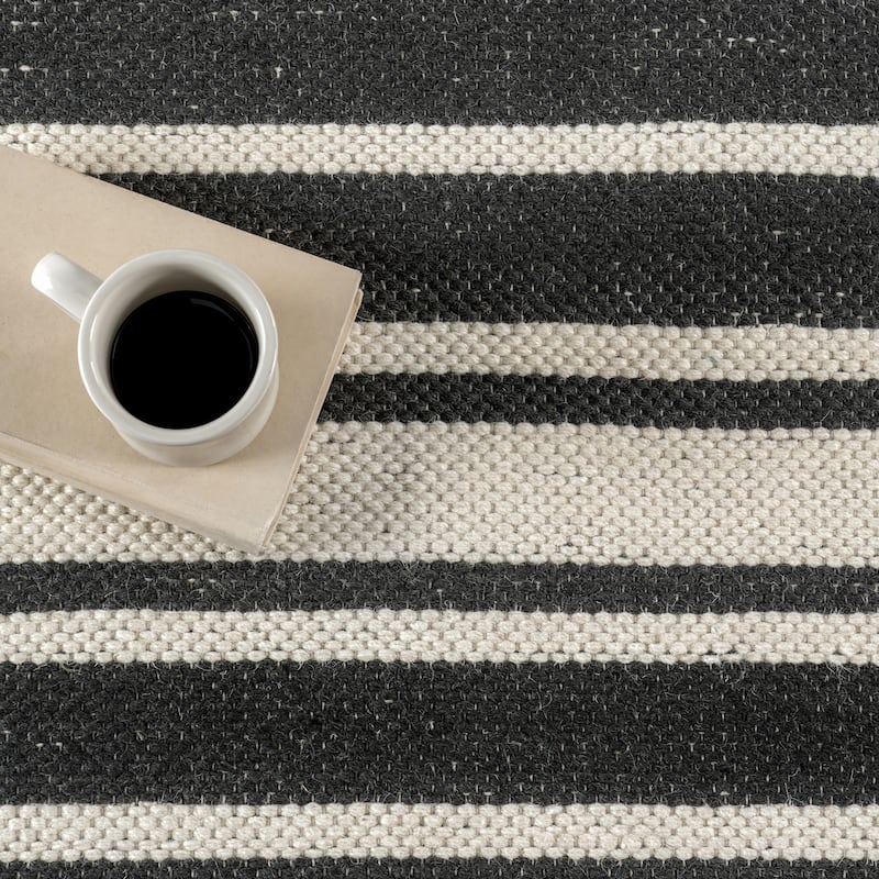 Frenshe Interiors Bowery Striped Wool Area Rug